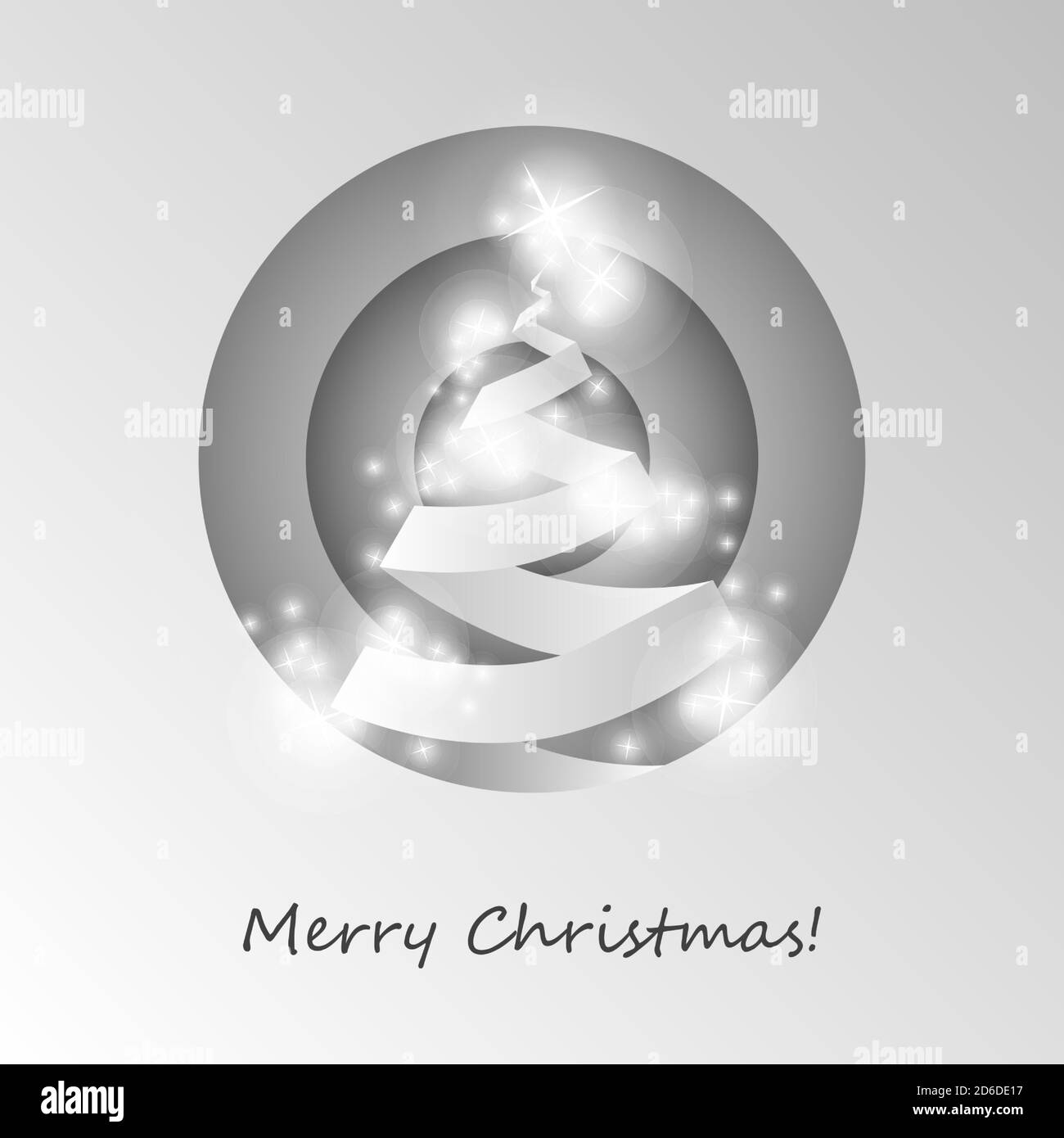 Buon Natale - copertina, invito, Poster, Banner, Flyer, Placard Design con albero di Natale - carta taglio stile, illustrazione vettoriale Illustrazione Vettoriale