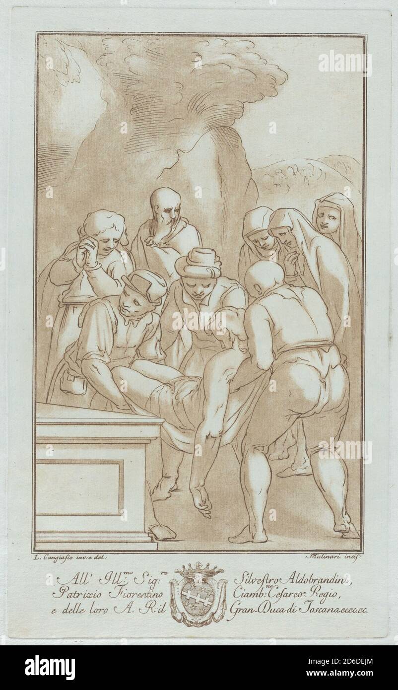 L'Entombment, ca. 1780. Foto Stock