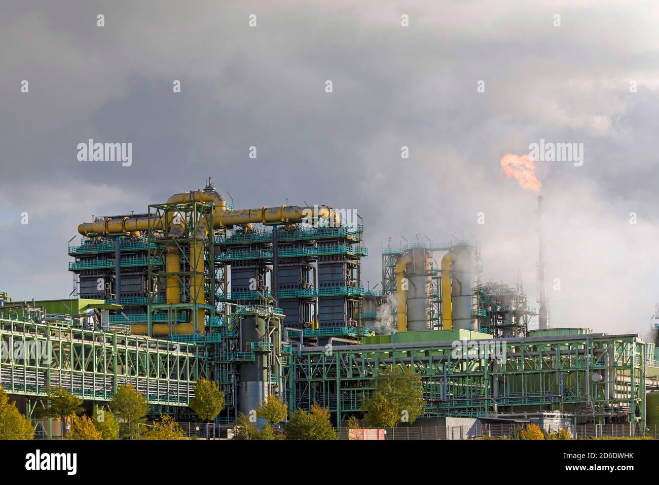 Impianto industriale, industria pesante a Duisburg, Nord Reno-Westfalia, Germania Foto Stock