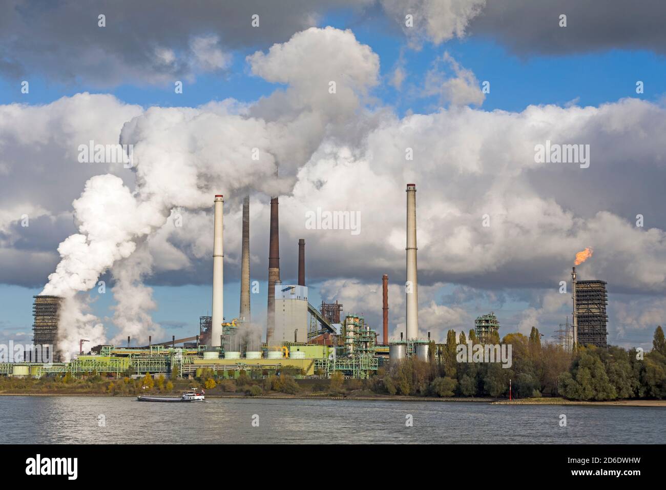 Impianto industriale, industria pesante a Duisburg, Nord Reno-Westfalia, Germania Foto Stock