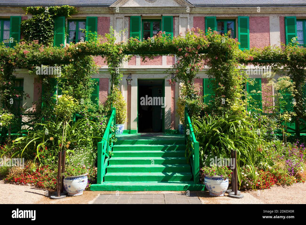 Casa di Claude Monet a Giverny, Normandia, Francia Foto Stock