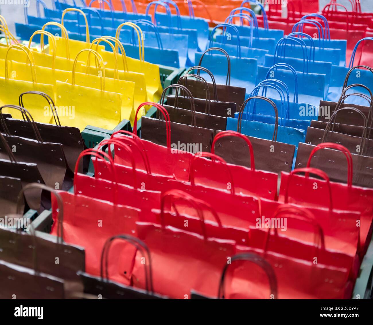 Colorati sacchetti Tote Foto Stock