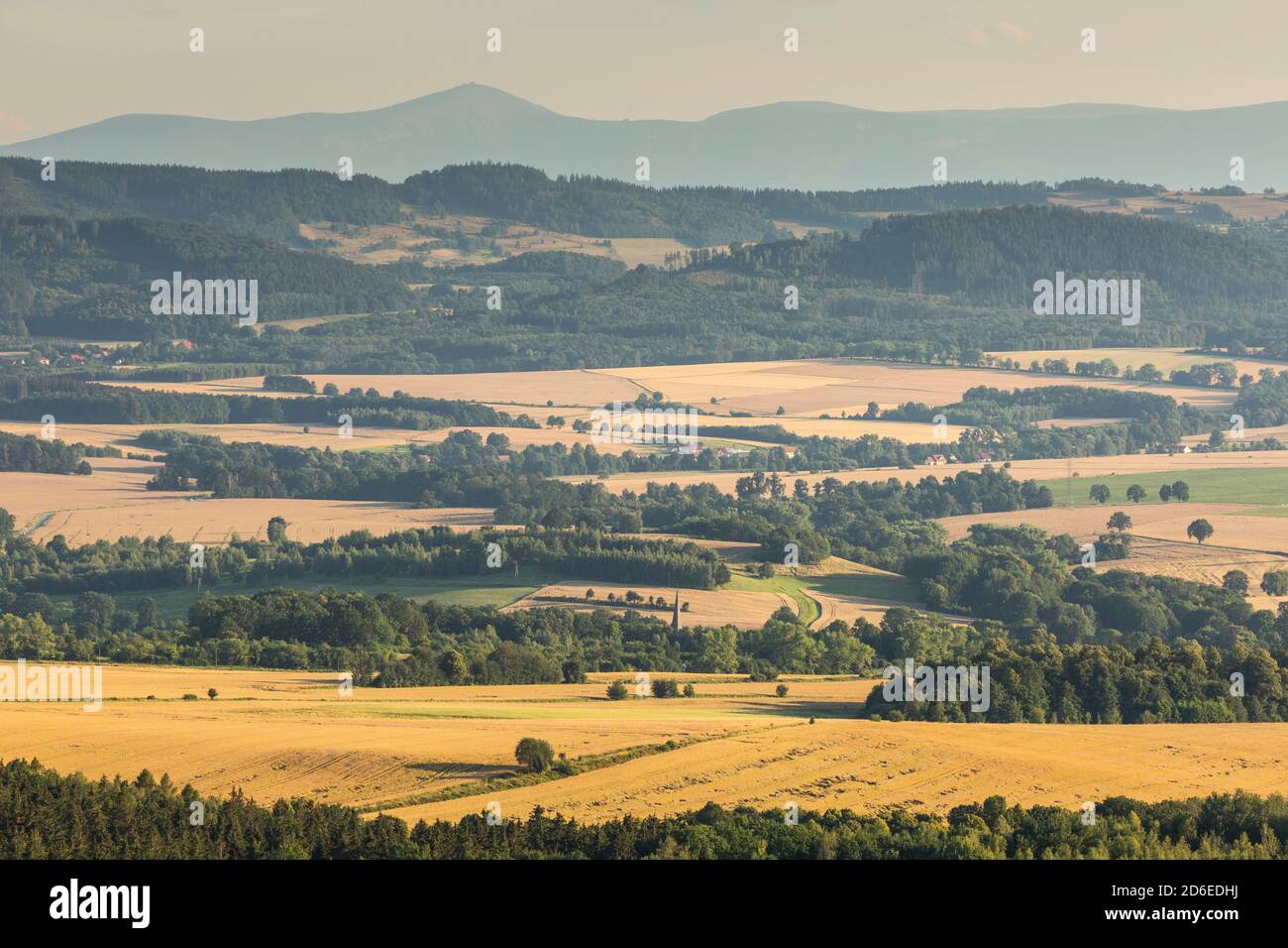 Europa, Polonia, bassa Slesia, Viewpoint a Gozdno Foto Stock