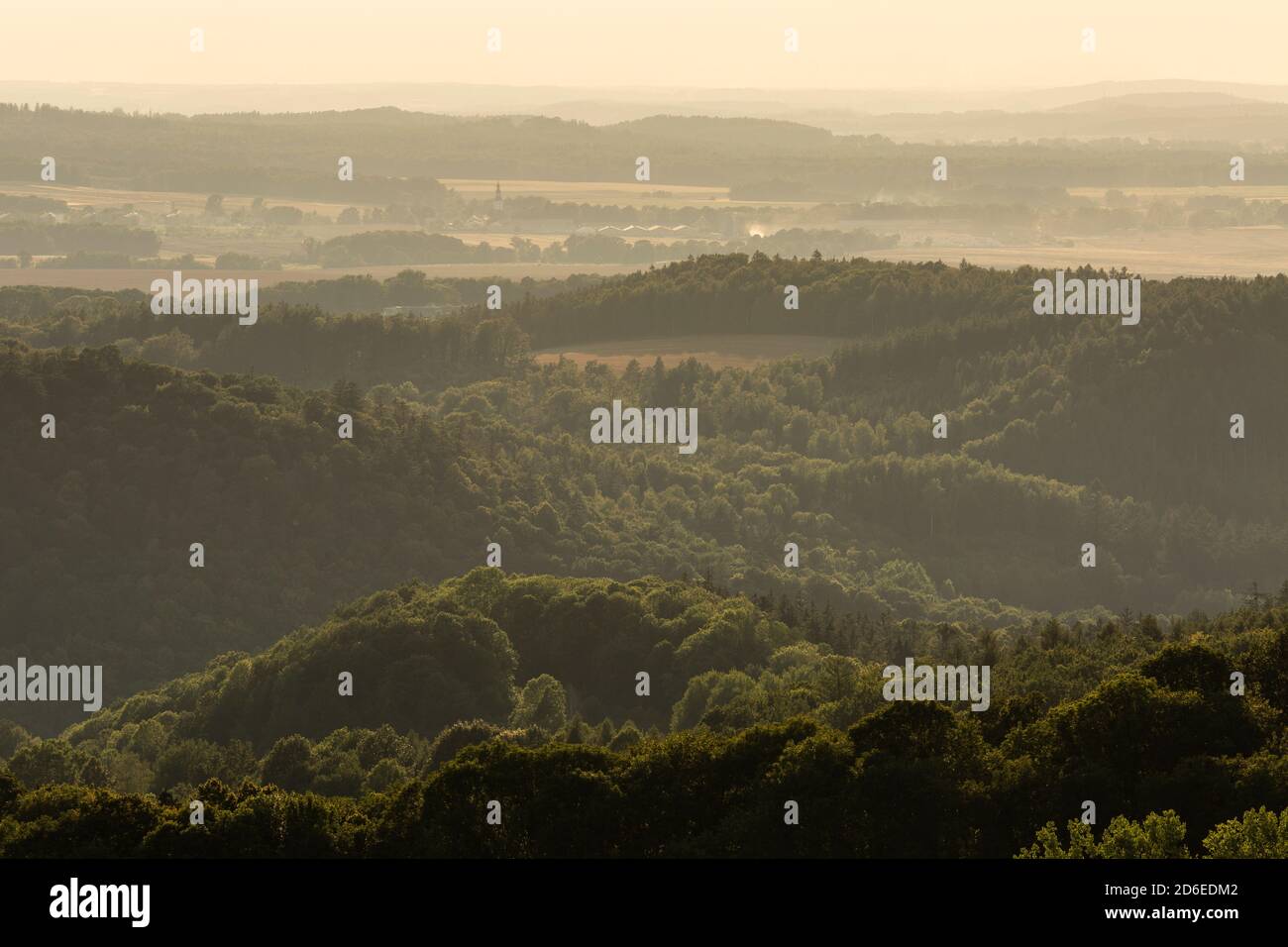 Europa, Polonia, bassa Slesia, Viewpoint a Gozdno Foto Stock