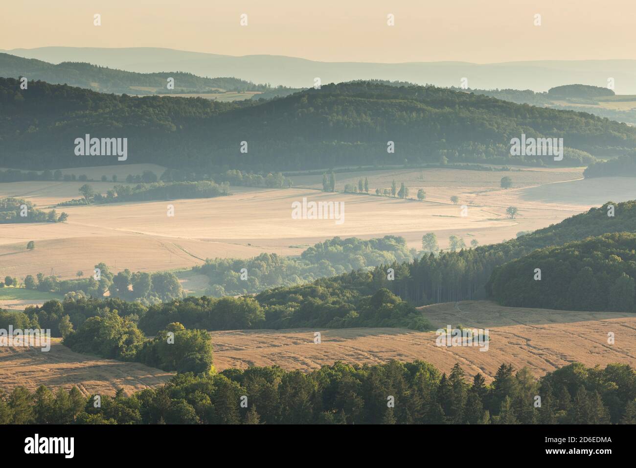 Europa, Polonia, bassa Slesia, Viewpoint a Gozdno Foto Stock