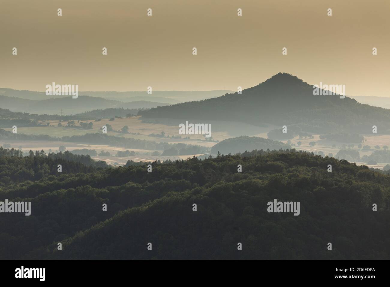 Europa, Polonia, bassa Slesia, Viewpoint a Gozdno Foto Stock
