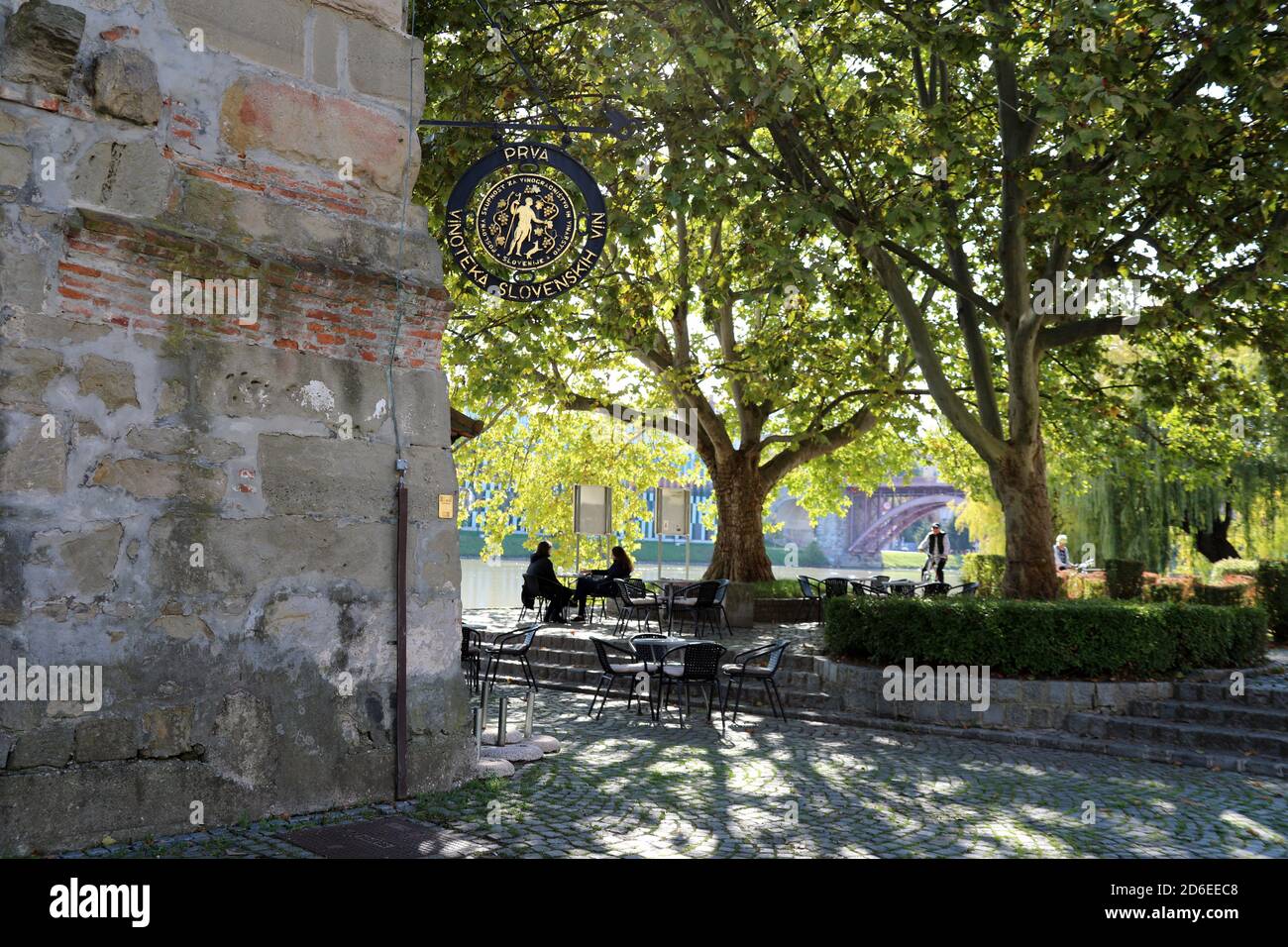 Water Tower Winery presso il fiume Drava a Maribor in Slovenia Foto Stock