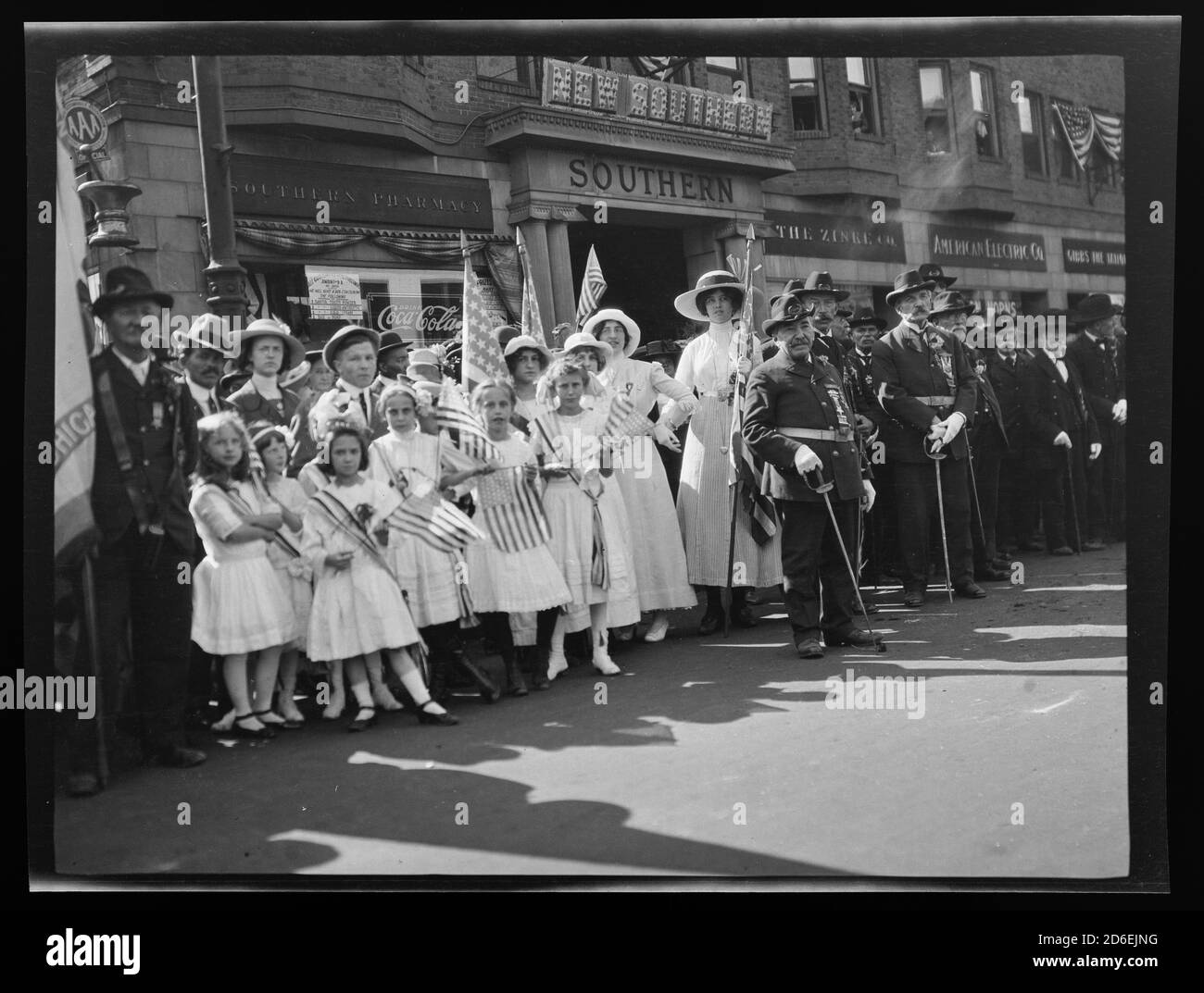 Abraham Lincoln Post della Grande Armata della Repubblica durante una Parata del giorno della memoria, Chicago, Illinois, 30 maggio 1912. Foto Stock