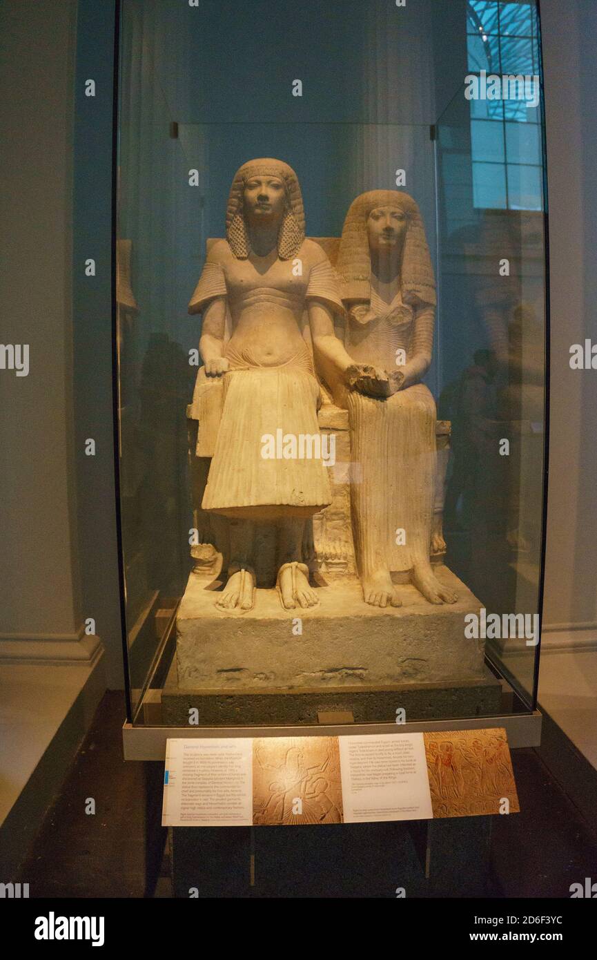 Interni e mostre provenienti da diverse parti del famoso British Museum, Londra, Inghilterra, Regno Unito. Foto Stock