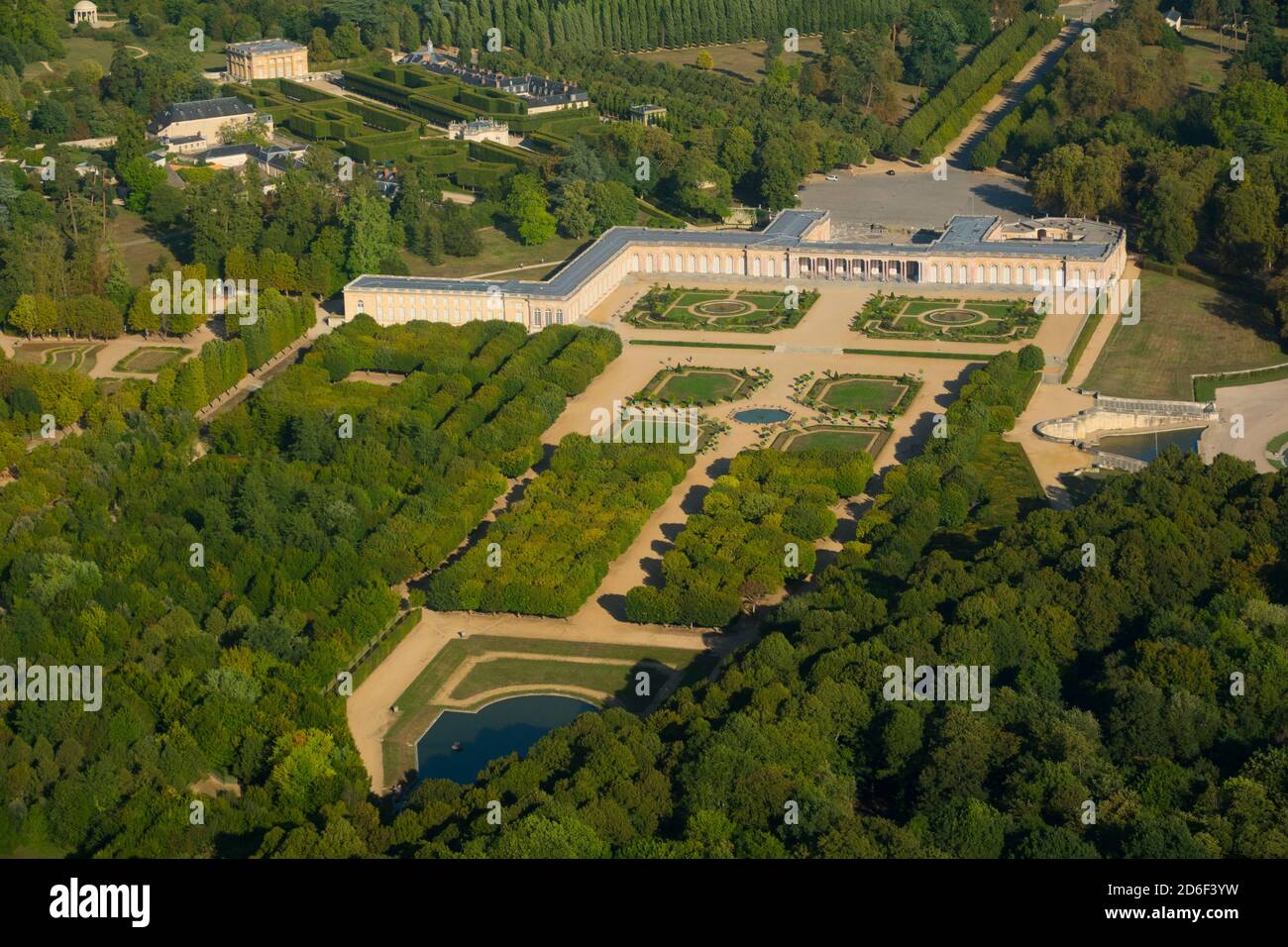 Francia, Yvelines (78), le Grand Trianon castello (vista aerea) Foto Stock