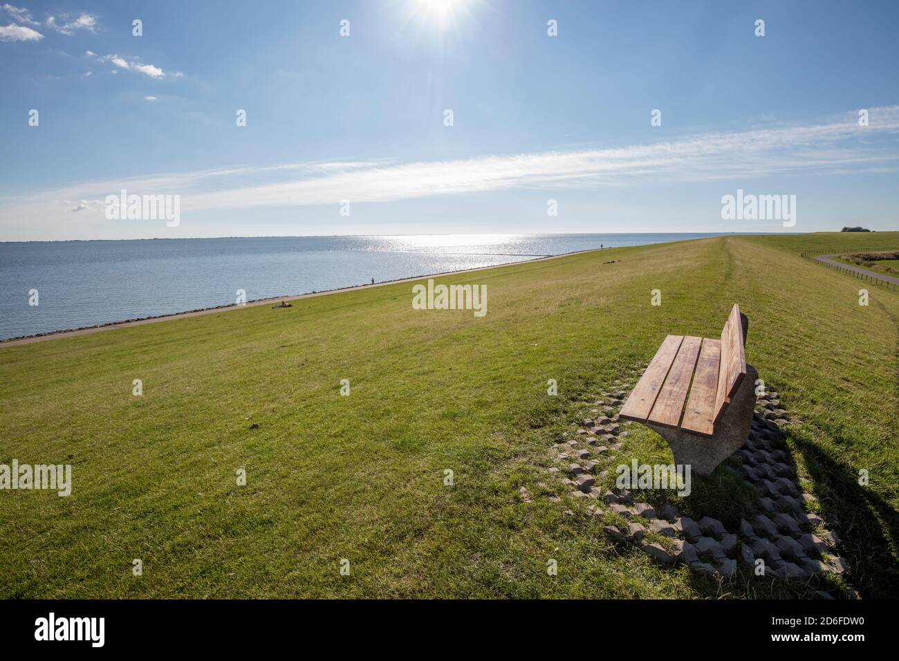 Mare del Nord, diga, diga, spiaggia del nord Foto Stock