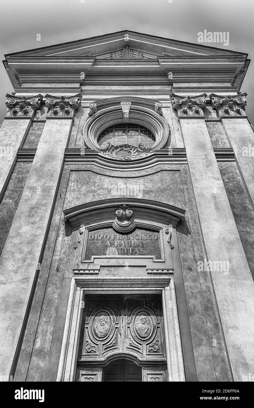 Facciata della Chiesa di San Francesco di Paola, Nizza, Costa Azzurra, Francia Foto Stock