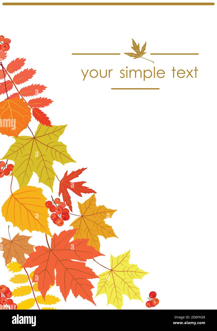 Banner con foglie autunnali. Illustrazione vettoriale Illustrazione Vettoriale