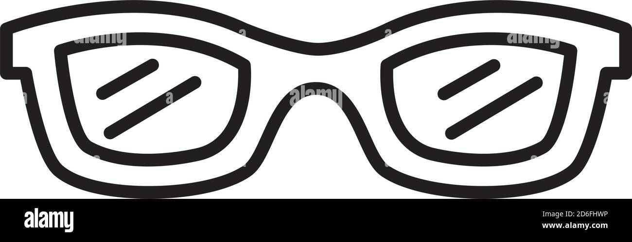 adesivo per occhiali e disegno vettoriale con icone stile linea Immagine e  Vettoriale - Alamy