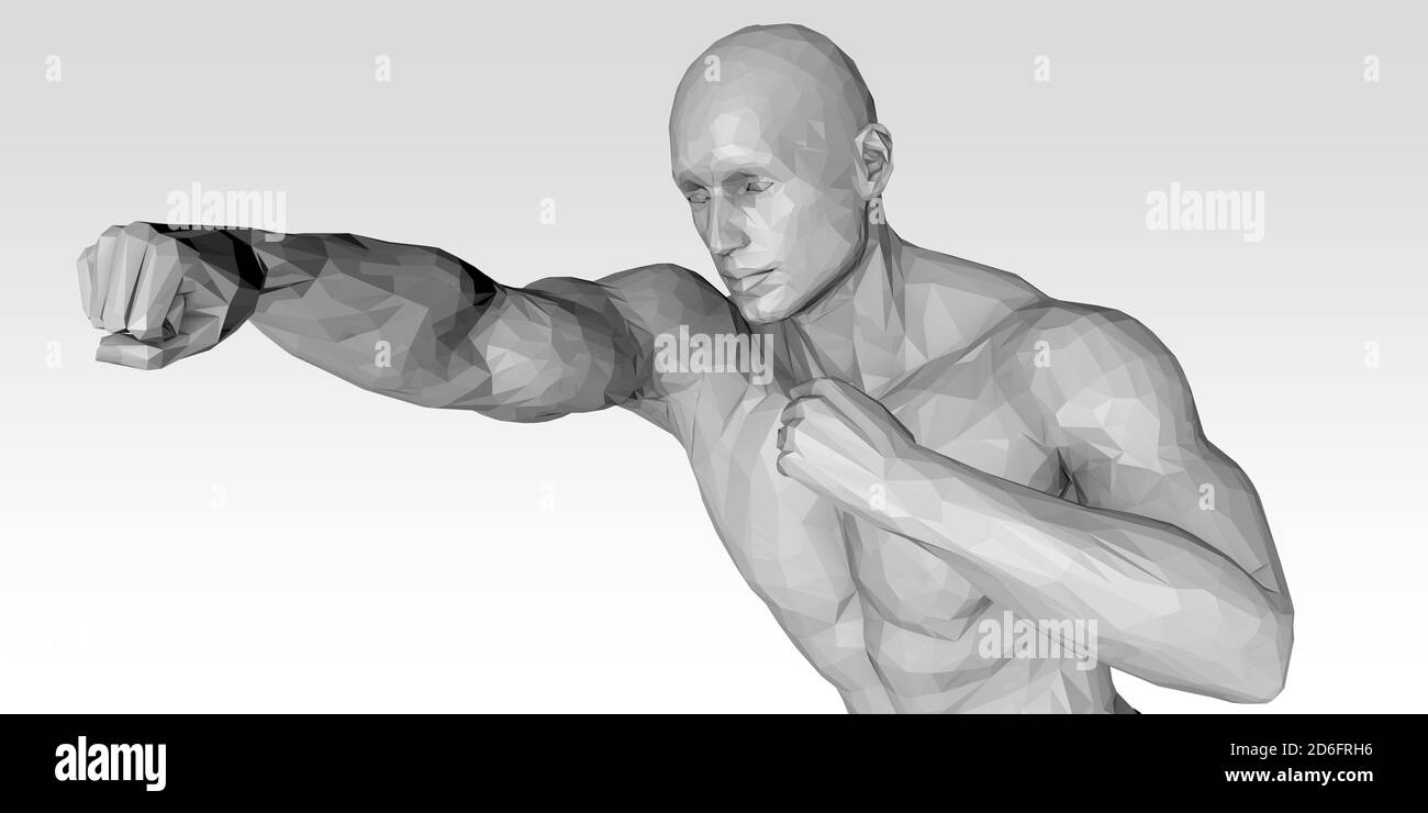 VR Fitness gioco di esercizio come sfondo divertente Foto Stock