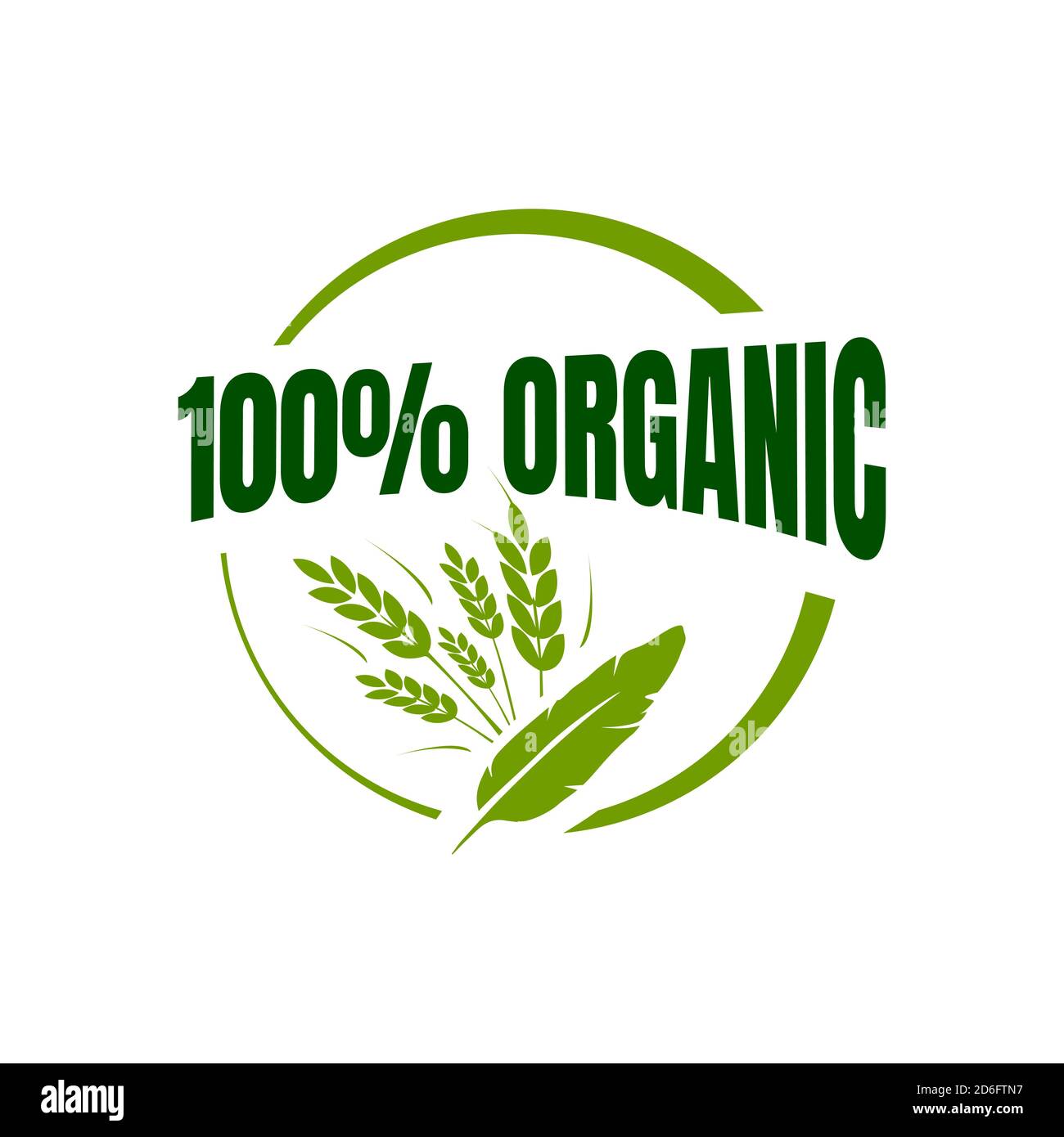 100% percento organic logo design naturale healty food segno vettore  illustrazioni Immagine e Vettoriale - Alamy