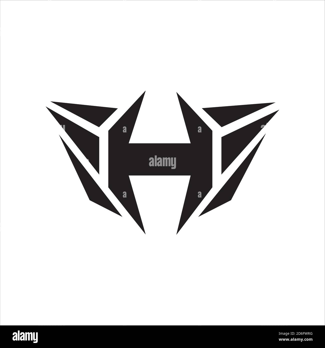 Illustrazione vettoriale del design del logo Creative H Initial Letter H. Illustrazione Vettoriale