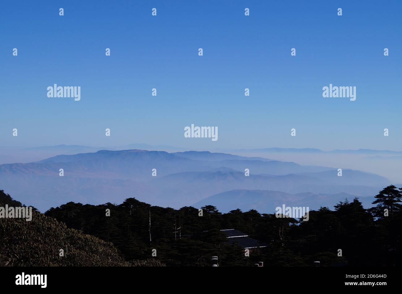 Paesaggio Cangshan (Cang Mountain) girato nel 2014 Foto Stock