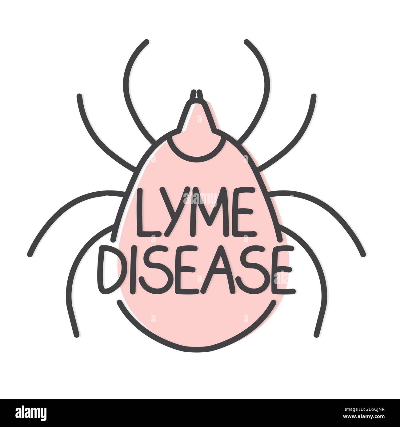 concetto di malattia di lyme- illustrazione vettoriale Illustrazione Vettoriale