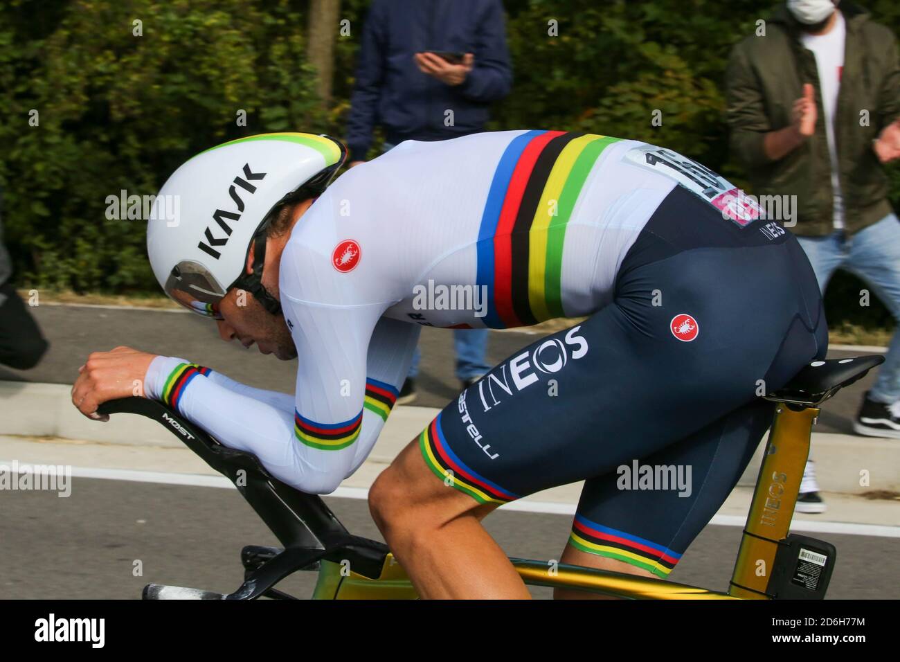 Valdobbiadene, Italia. valdobbiadene, 17 Oct 2020, Filippo Ganna (Team Ineos) durante Conegliano - Valdobbiadene - Tour ciclistico d'Italia - Credit: LM/Luca Tedeschi Credit: Luca Tedeschi/LPS/ZUMA Wire/Alamy Live News 2020 Foto Stock