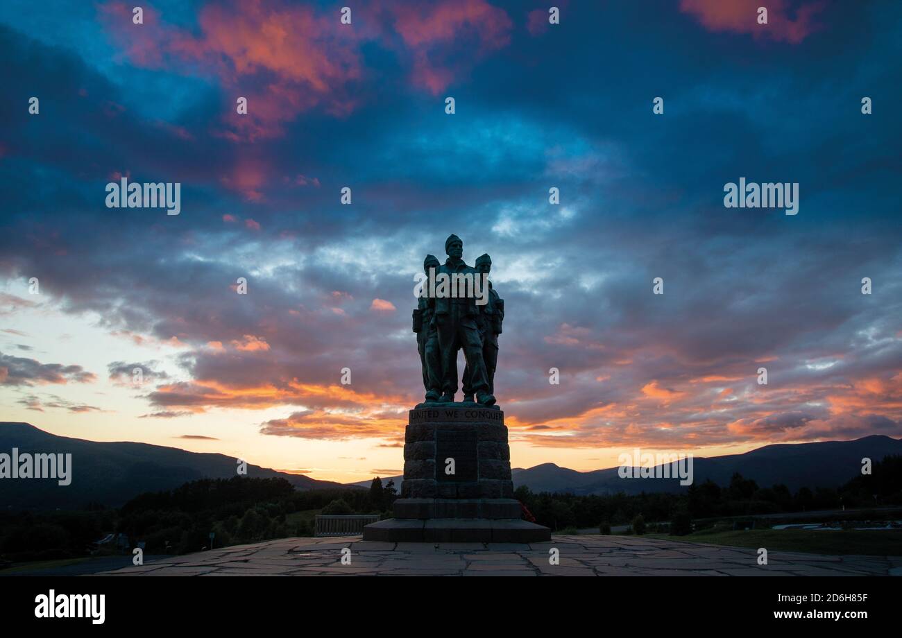 Il Commando Memorial, Spean Bridge, Scottish Highlands Foto Stock