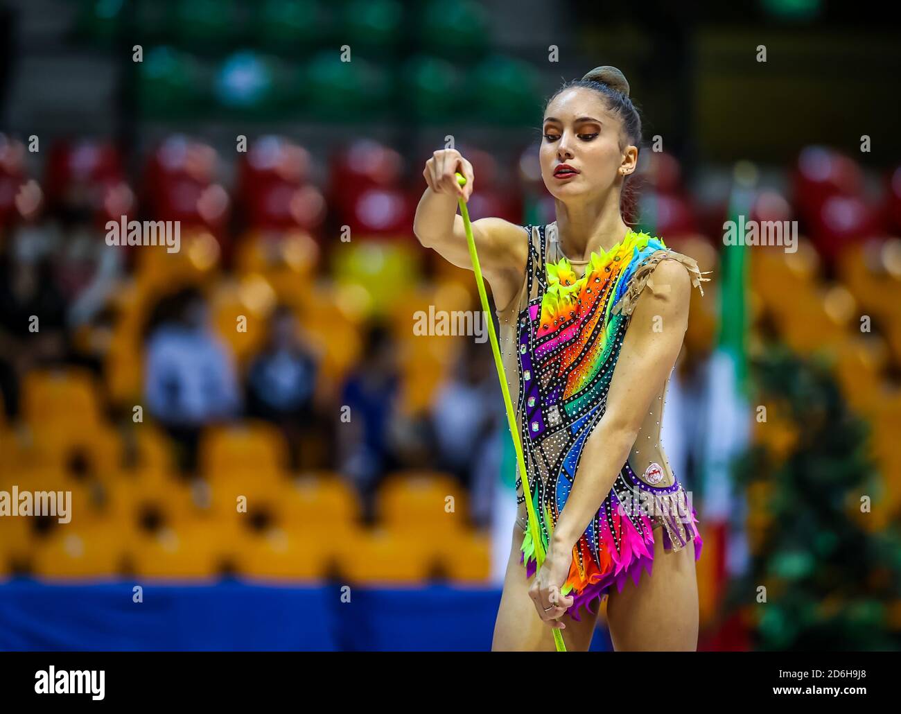 Orretti Talisa di Ginnastica Fabriano durante la Serie A 2020 round 3° al PalaBancoDesio, Desio, Italia il 10 ottobre 2020 - Foto Fabrizio Cara C. Foto Stock