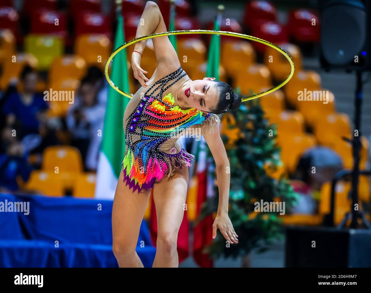 Aldassarri Milena di Ginnastica Fabriano durante la Serie A 2020 round 3° al PalaBancoDesio, Desio, Italia il 10 ottobre 2020 - Foto Fabrizio C C. Foto Stock