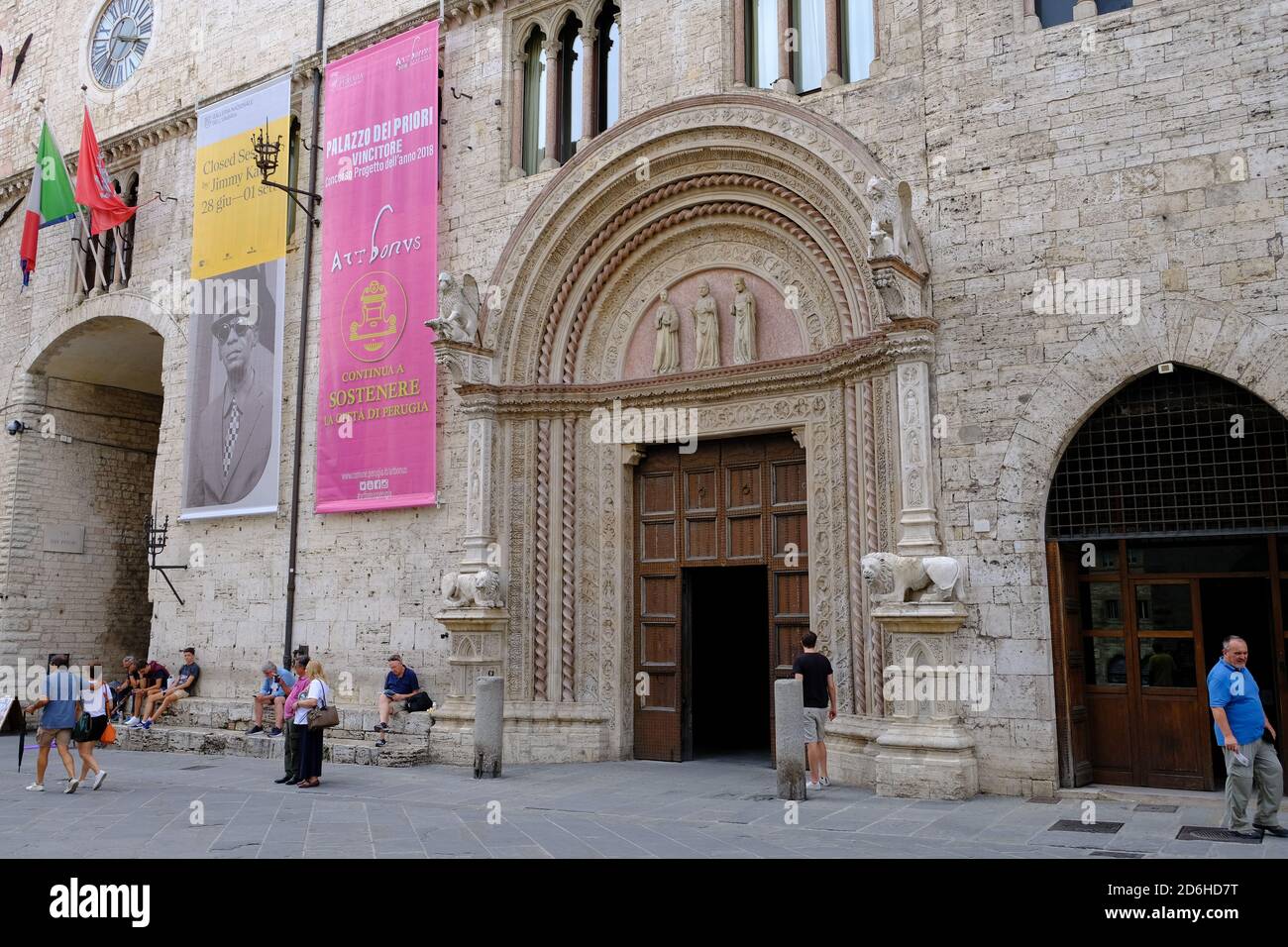 Perugia - Agosto 2019: Esterno del Nobile Collegio della Mercanzia Foto Stock