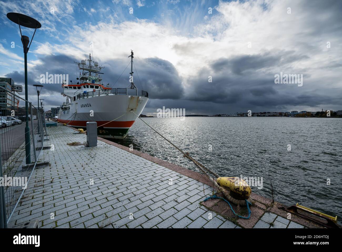 La nave "Aranda" dell'Istituto finlandese per l'ambiente a Helsinki, Finlandia Foto Stock