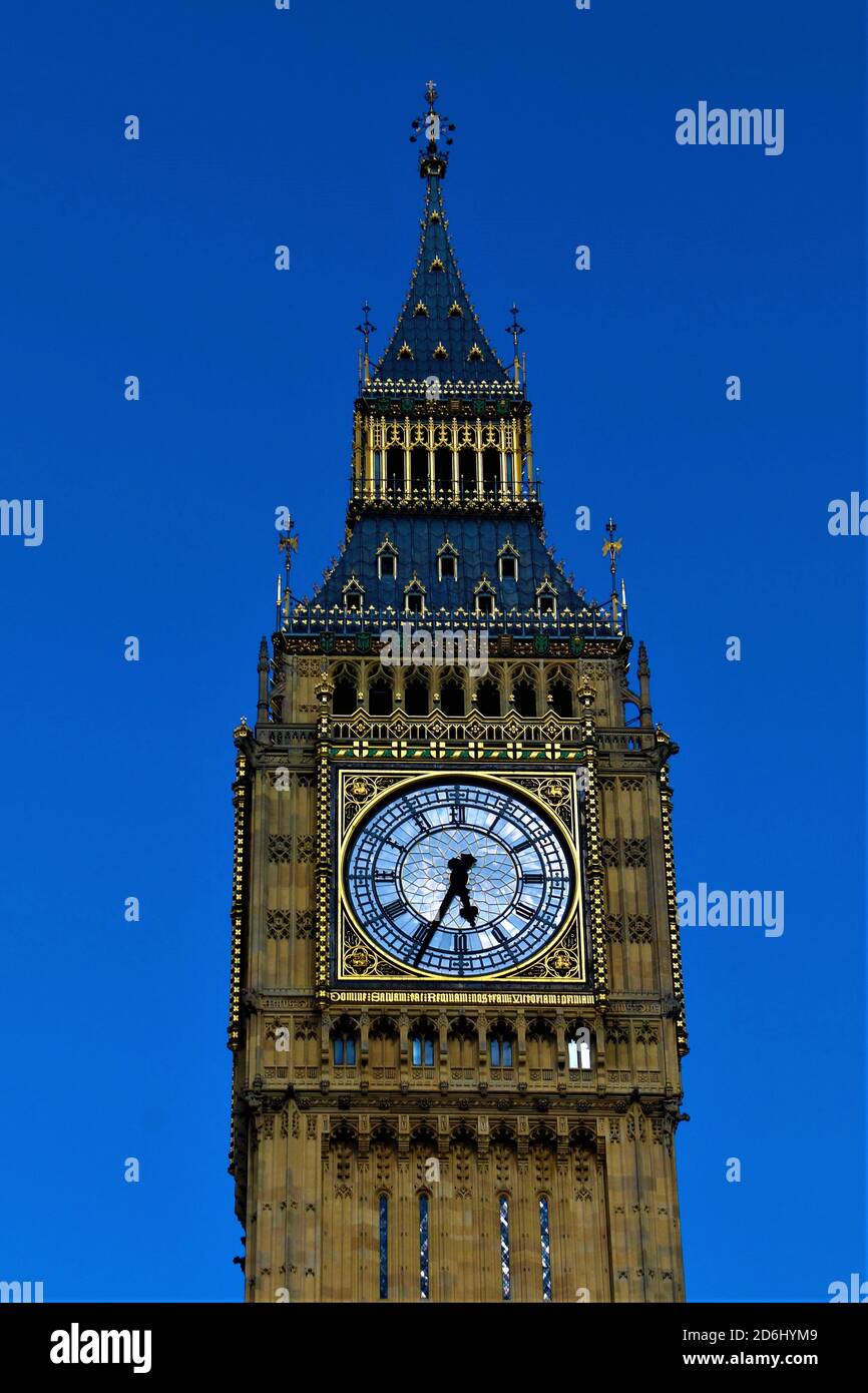 Londra , Inghilterra. Famoso Big Ban, architettura gotica Foto Stock
