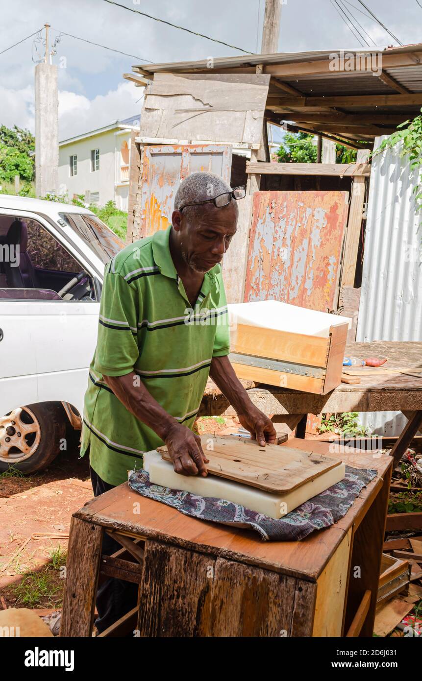 Fissaggio del sedile della sedia Foto Stock