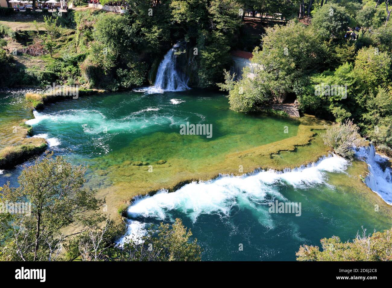 Parco nazionale Krka , Croazia. Le belle cascate e tutte le sfumature di verde. Foto Stock