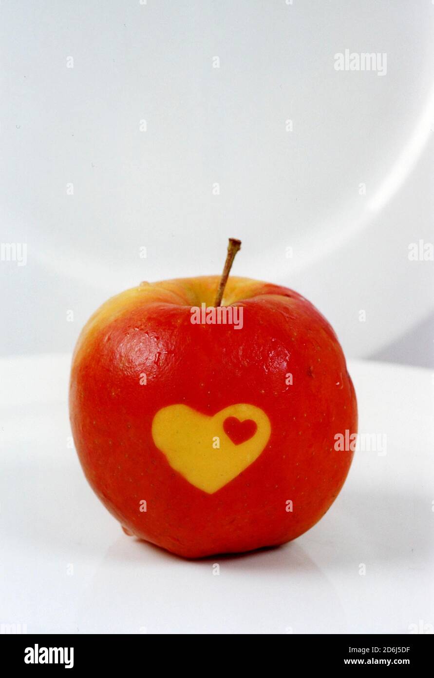 Apple con cuore, Berlino, Germania Foto Stock