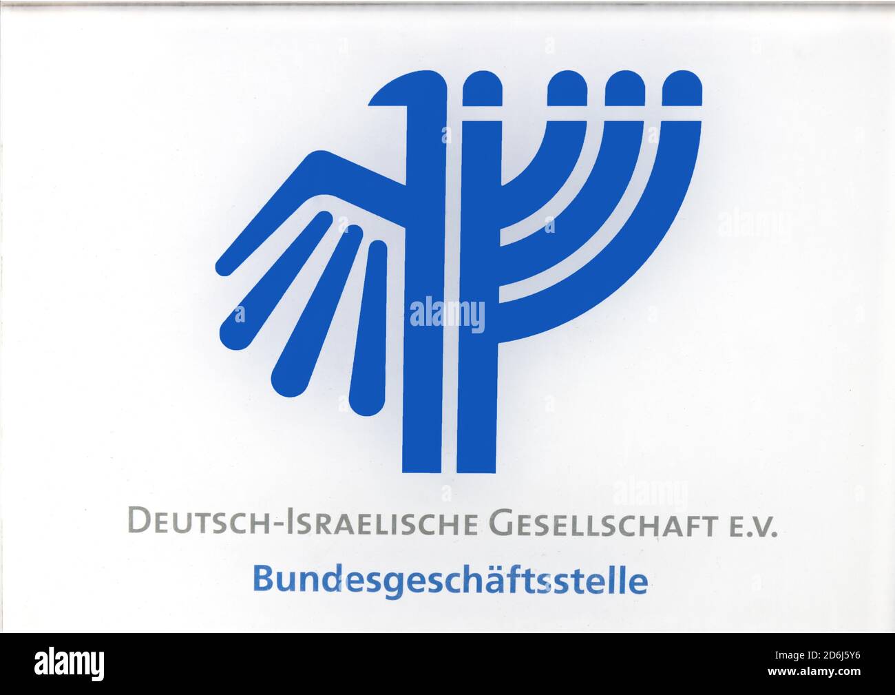 Segno della Società tedesca israeliana, Berlino, Germania Foto Stock