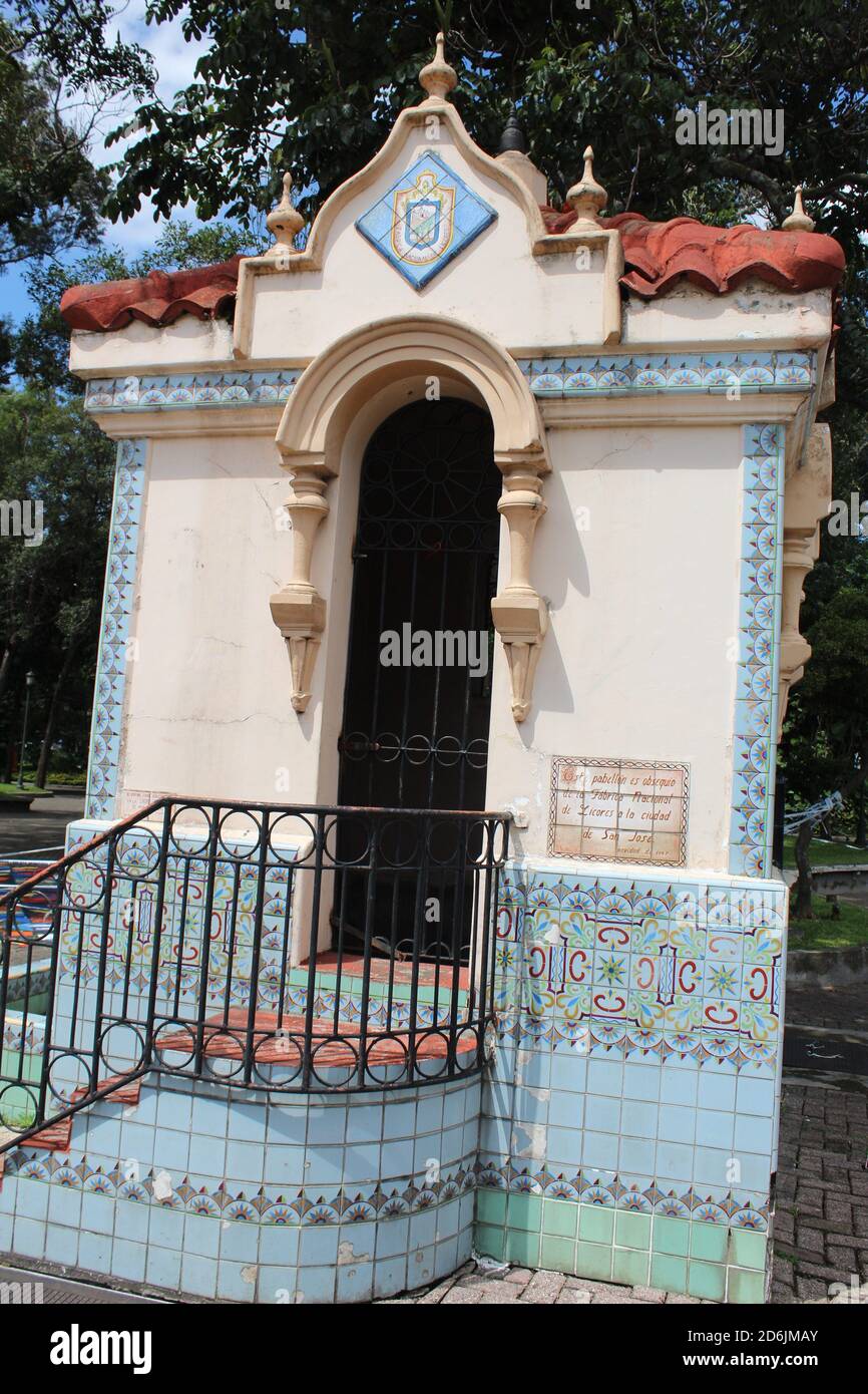 Quiosco del parque España, san jose, costa rica Foto Stock