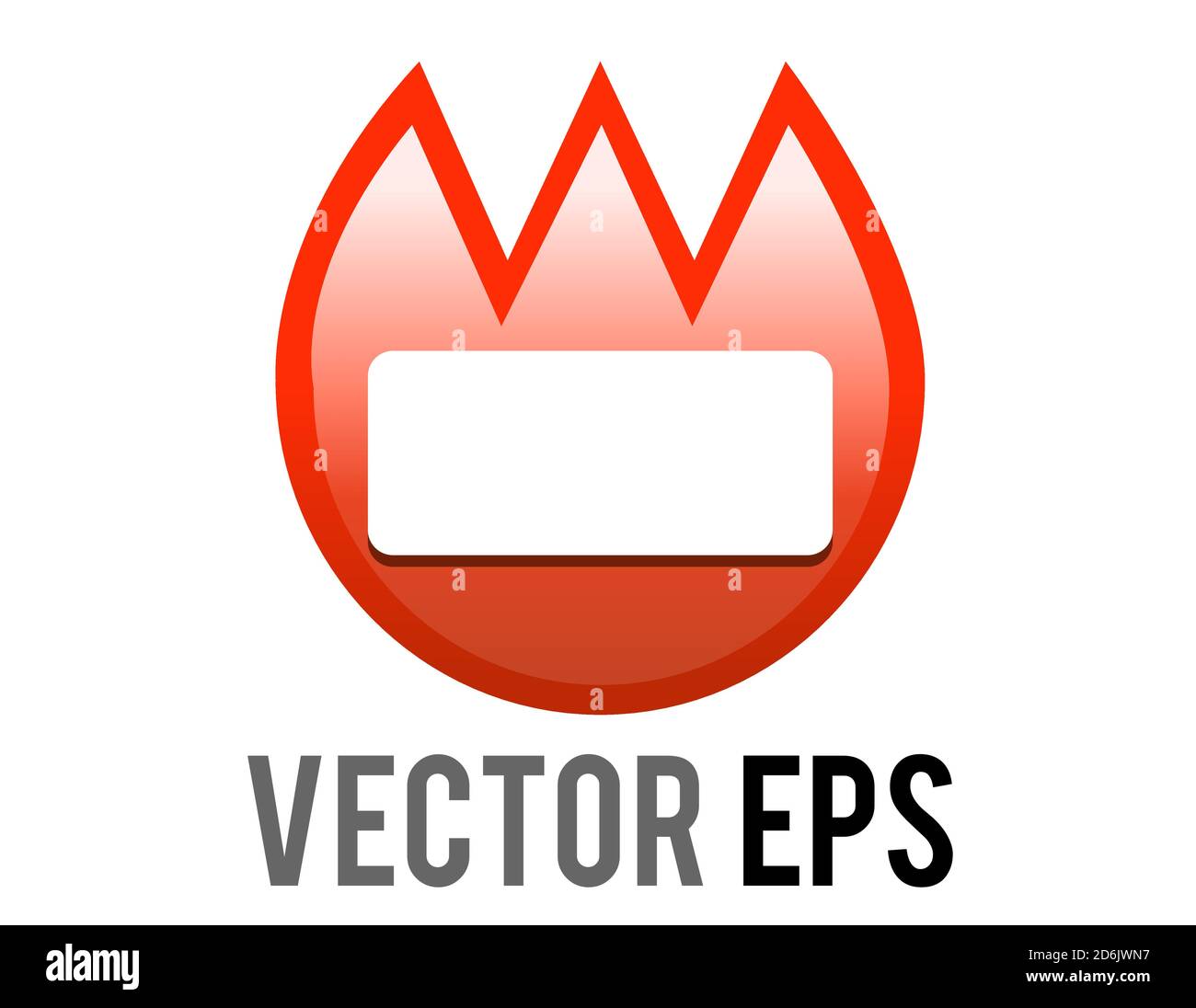 Il vettore isolato gradiente rosso tulipano forma nome badge fuoco tag icona, comunemente trovato al kindergarden viaggio scolastico o conferenza di lavoro in Giappone Illustrazione Vettoriale