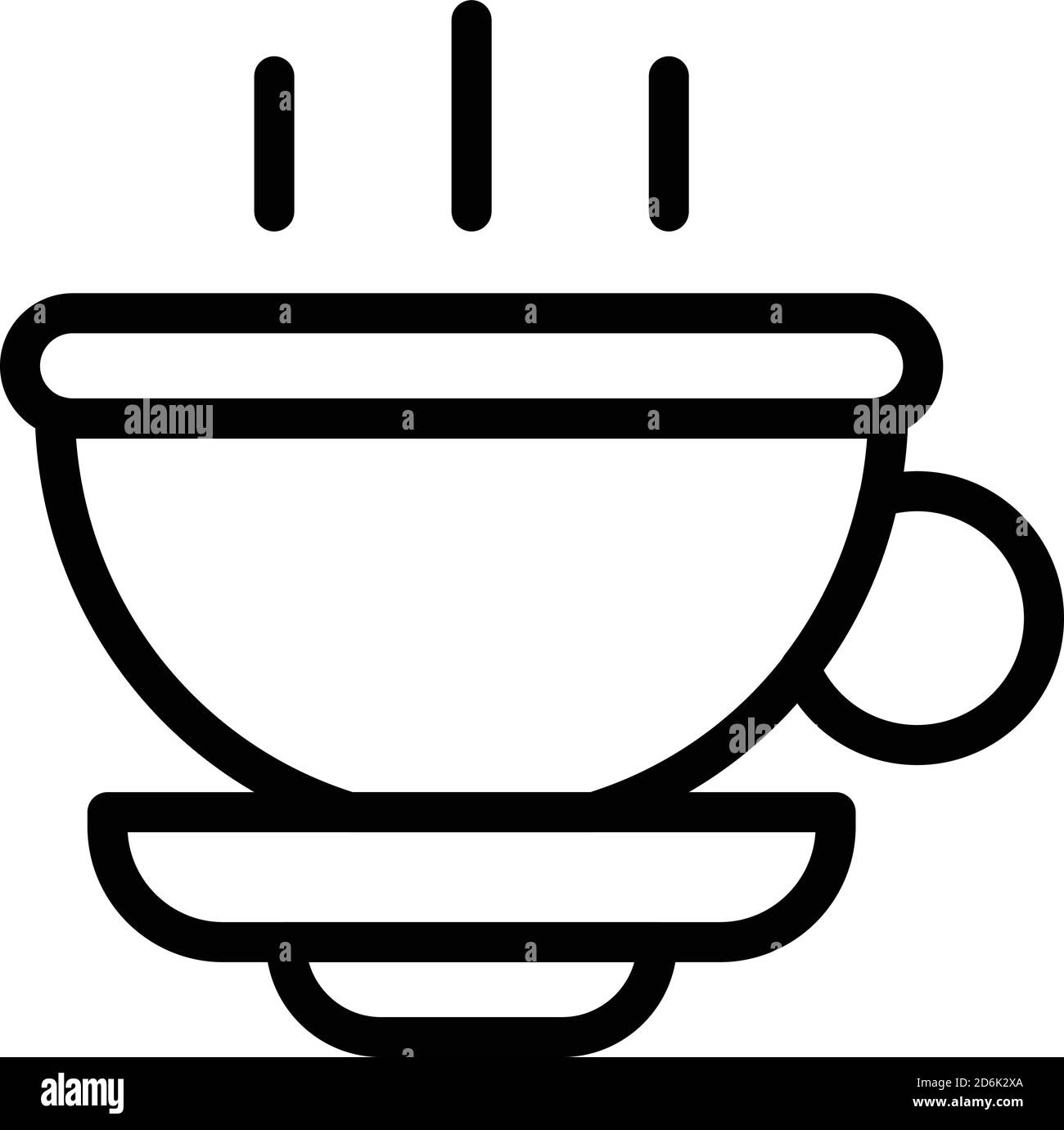 Bevanda tè tazza icona, stile profilo Illustrazione Vettoriale