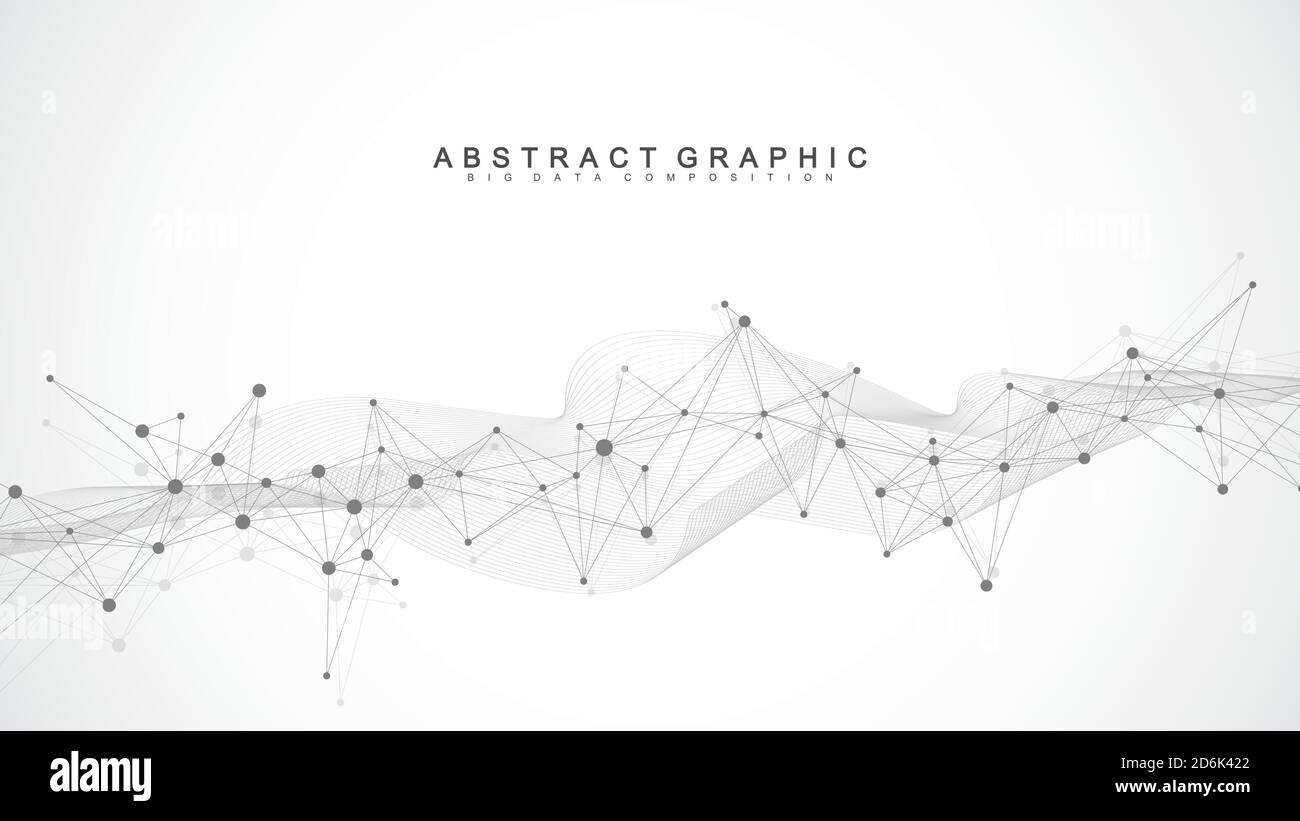 Connessione di rete globale. Comunicazione di social network nel business globale. Concetto di composizione di punti e linee della mappa mondiale. Illustrazione vettoriale. Illustrazione Vettoriale