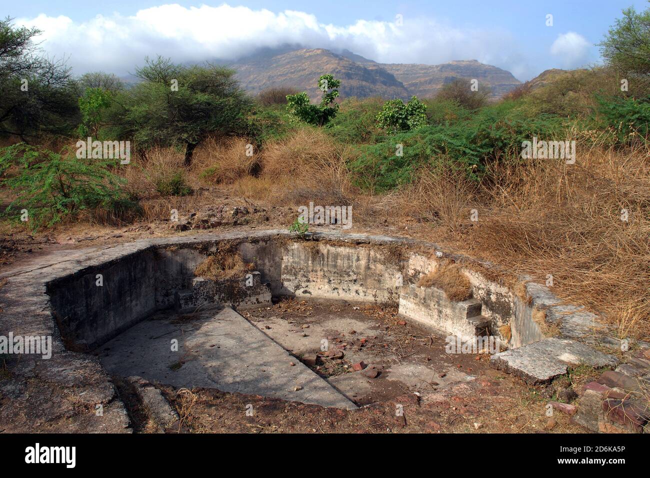 Parco archeologico di Champaner-Pavagadh, patrimonio dell'umanità dell'UNESCO, GUJARAT, India Foto Stock