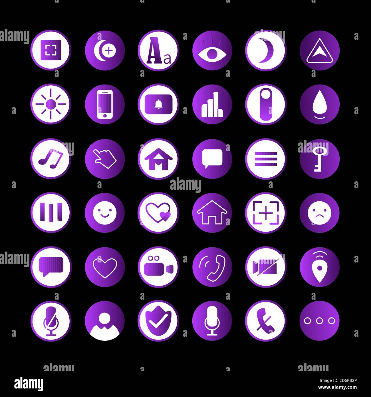 Set di icone dei social media. Icone di comunicazione Internet Illustrazione Vettoriale