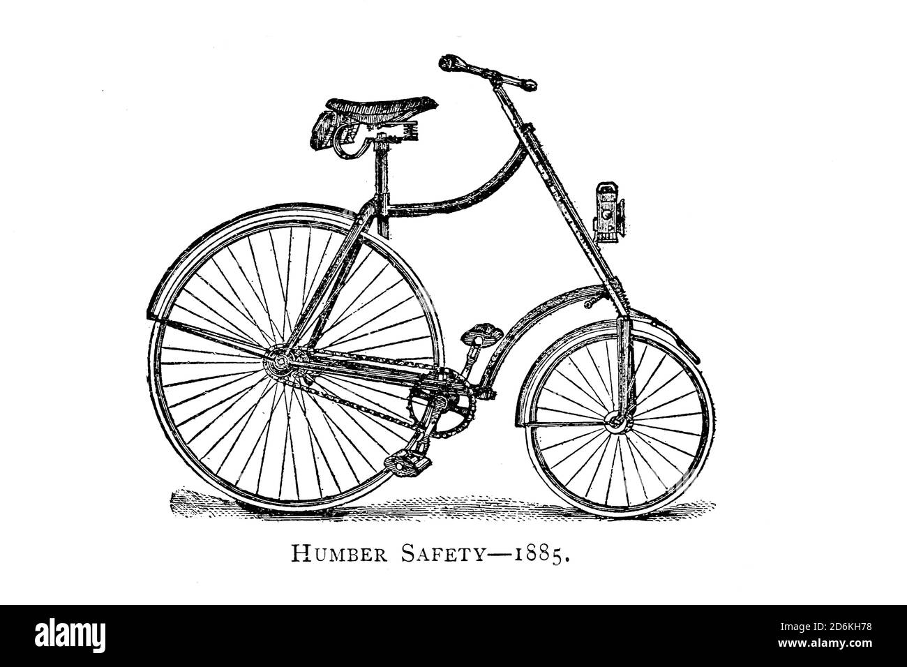 Humber Safety 1885 di Wheels and Wheeling; un manuale indispensabile per i ciclisti, con oltre duecento illustrazioni di Porter, Luther Henry. Pubblicato a Boston nel 1892 Foto Stock