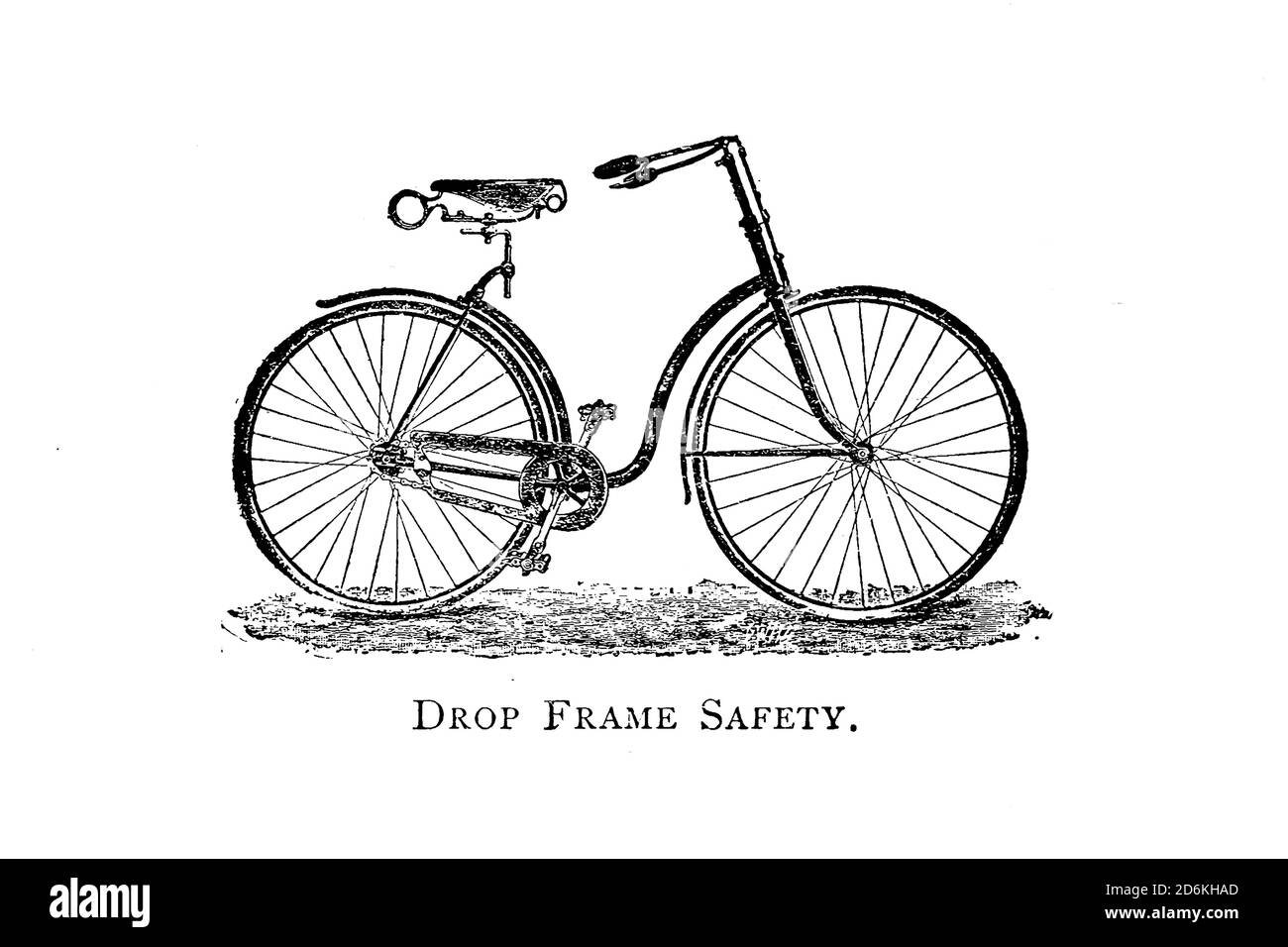 Drop Frame Safety from Wheels and Wheeling; un manuale indispensabile per i ciclisti, con oltre duecento illustrazioni di Porter, Luther Henry. Pubblicato a Boston nel 1892 Foto Stock