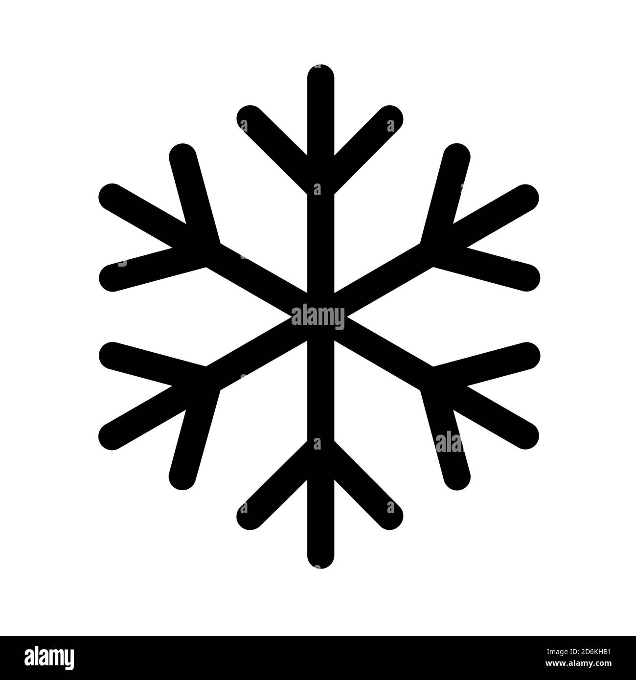 Icona neve inverno, simbolo pericolo ghiaccio fiocco, illustrazione del vettore di allarme rischio, simbolo di attenzione . Illustrazione Vettoriale