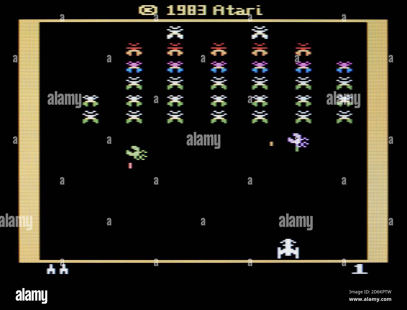 Galaxian - Atari 2600 VCS Videogame - solo per uso editoriale Foto Stock
