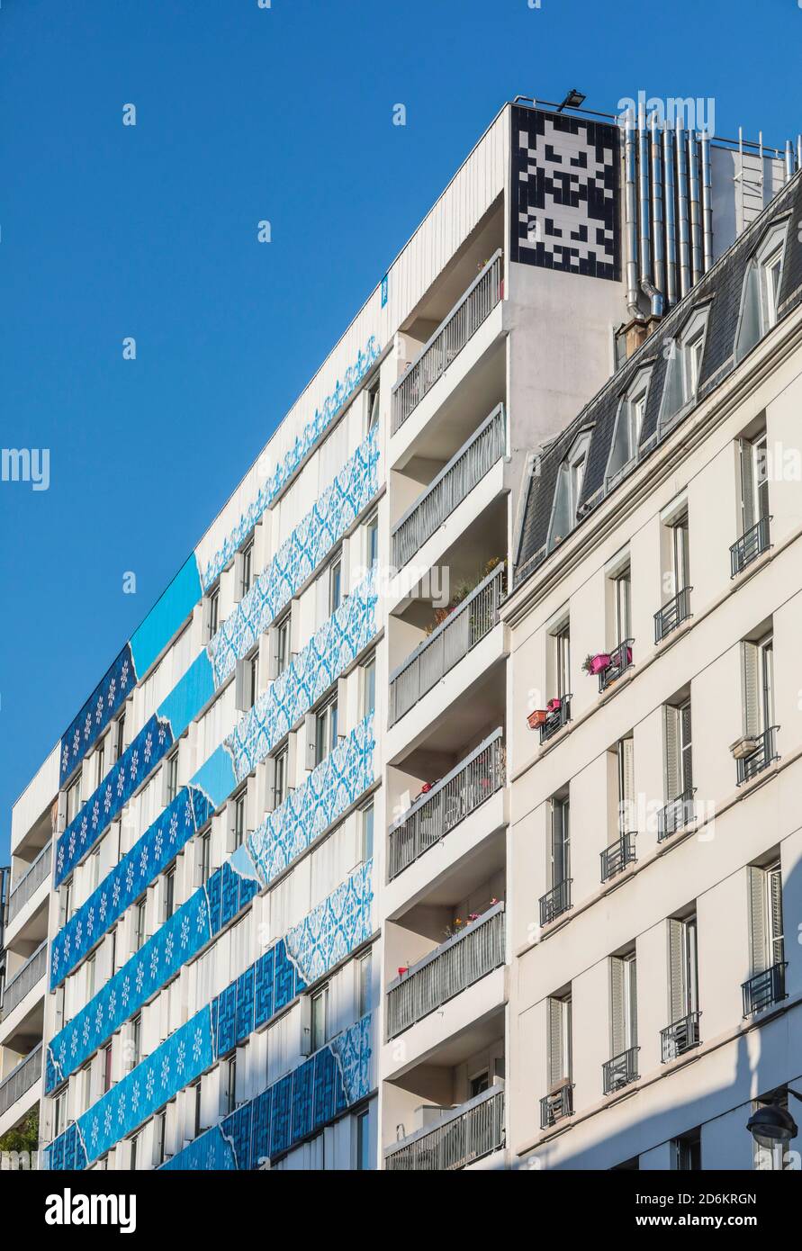 ARTE DI STRADA A PARIGI 13 Foto Stock