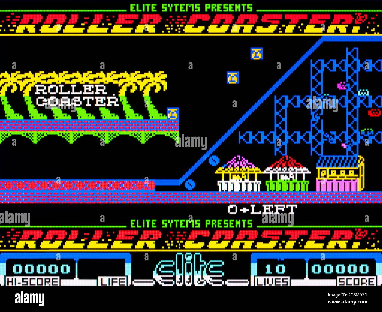 Roller Coaster - Sinclair ZX Spectrum Videogame - uso editoriale solo Foto Stock