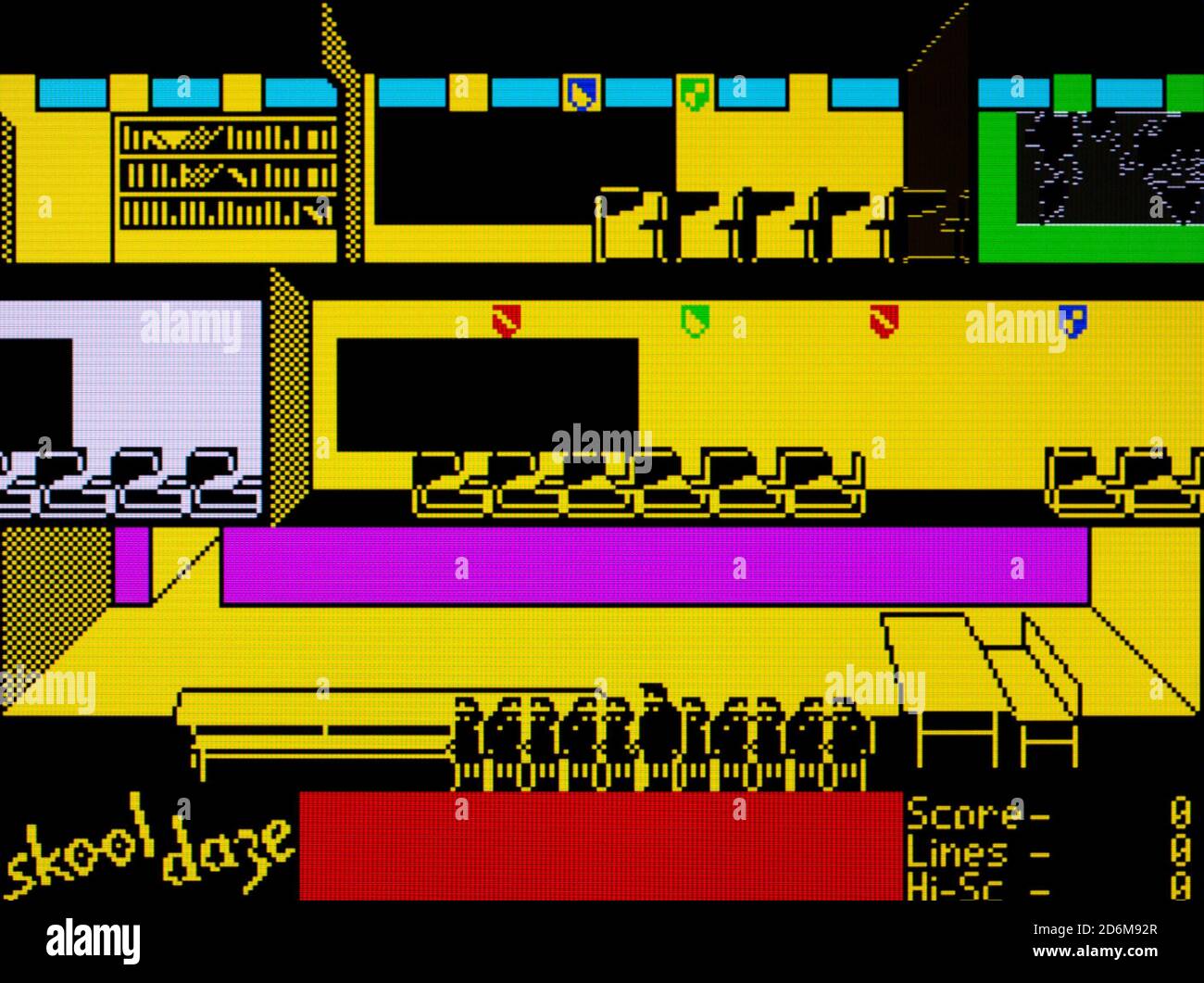 Skool Daze - Sinclair ZX Spectrum Videogioco - uso editoriale solo Foto Stock