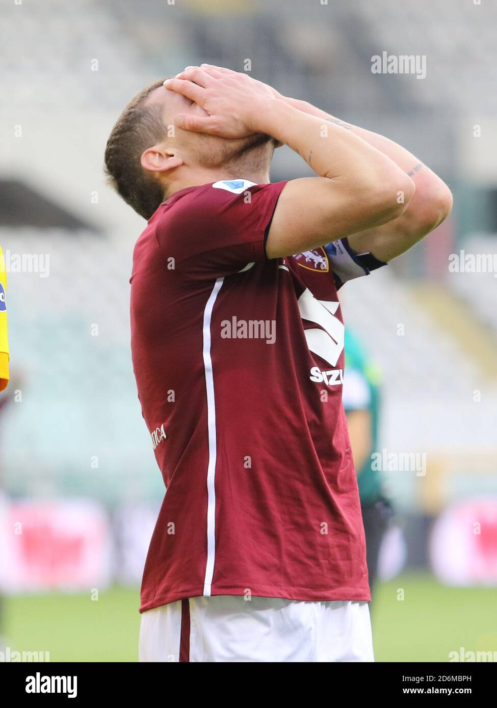 Torino, Italia, 18 Ott 2020, 09 Andrea Belotti (Torino FC) durante Torino vs Cagliari, calcio italiano Serie A match - Credit: LM/Claudio Benedetto/Alamy Live News Foto Stock