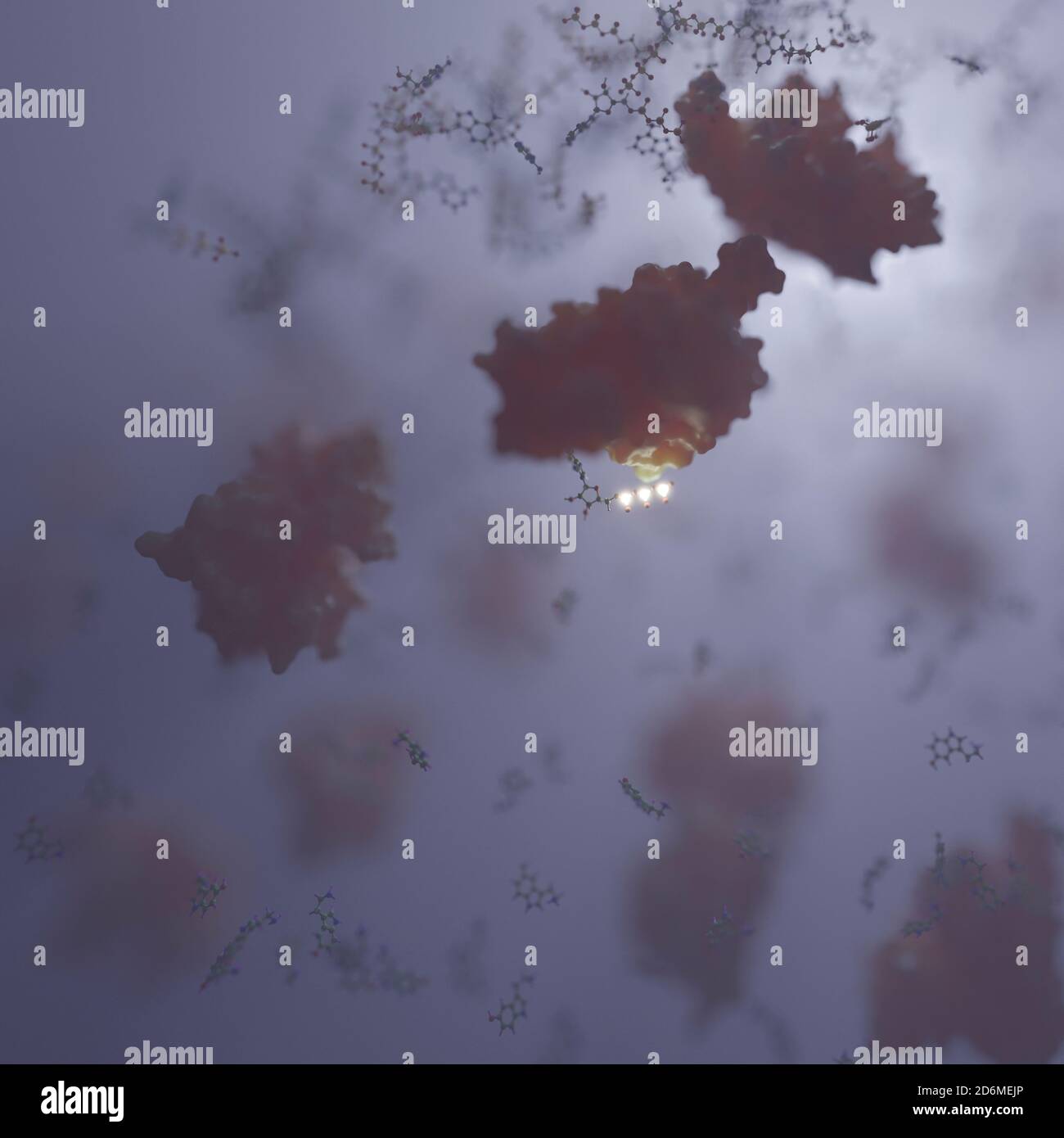 L'ATP (una molecola con legami ad alta energia) fornisce energia per guidare molti processi nelle cellule viventi, ad esempio la contrazione muscolare, l'impulso del nervo, la sintesi Foto Stock