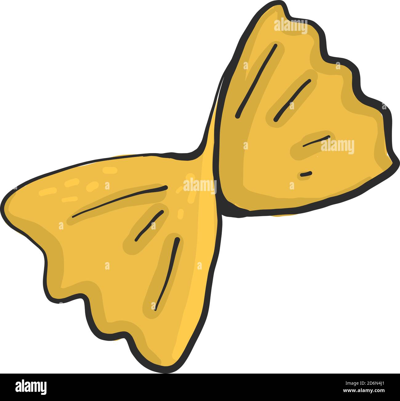 Farfalle giallo, illustrazione, vettore su sfondo bianco Illustrazione Vettoriale